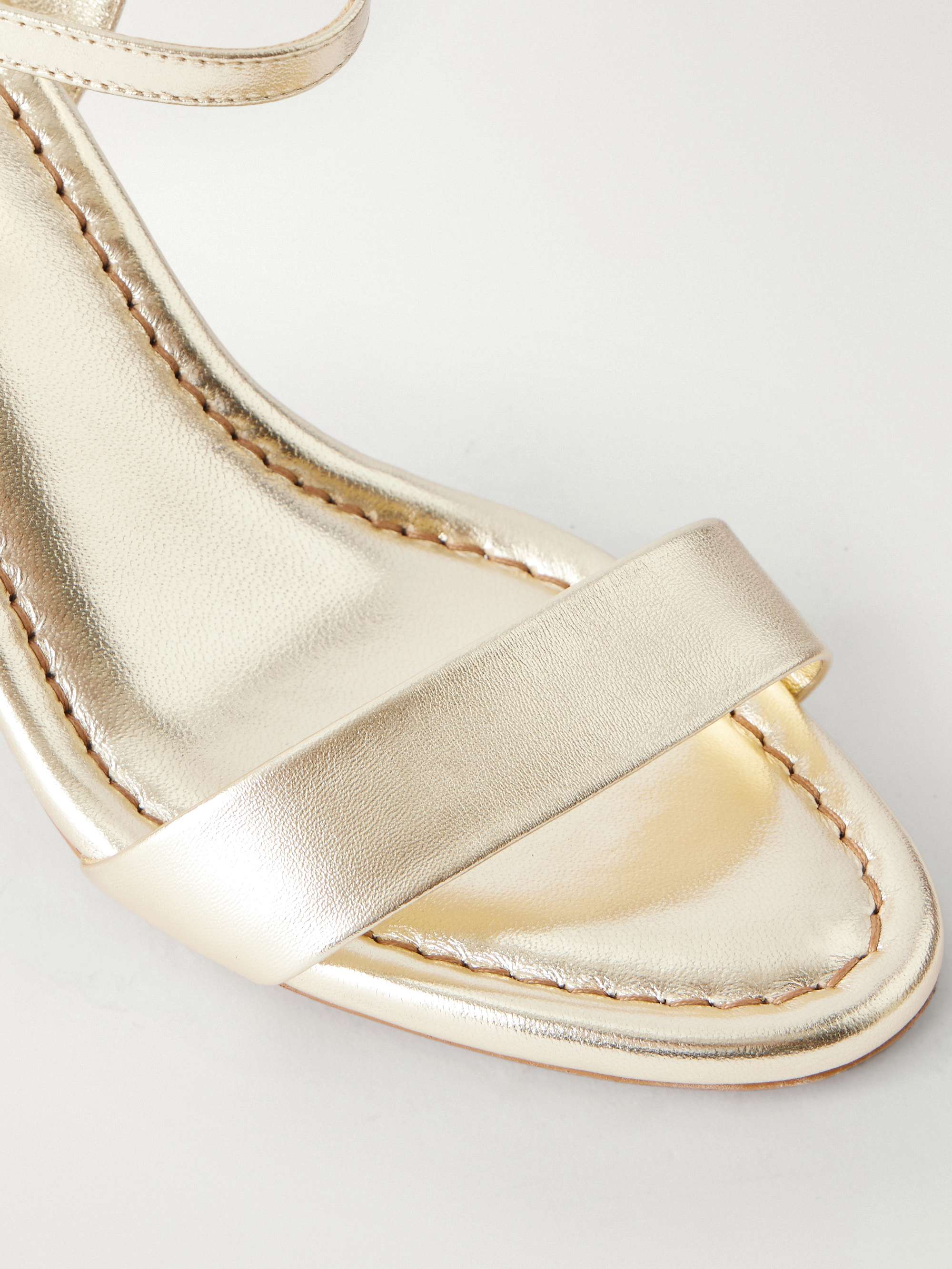 CHRISTIAN LOUBOUTIN Jane 100 metallic leather sandals | NET-A-PORTER