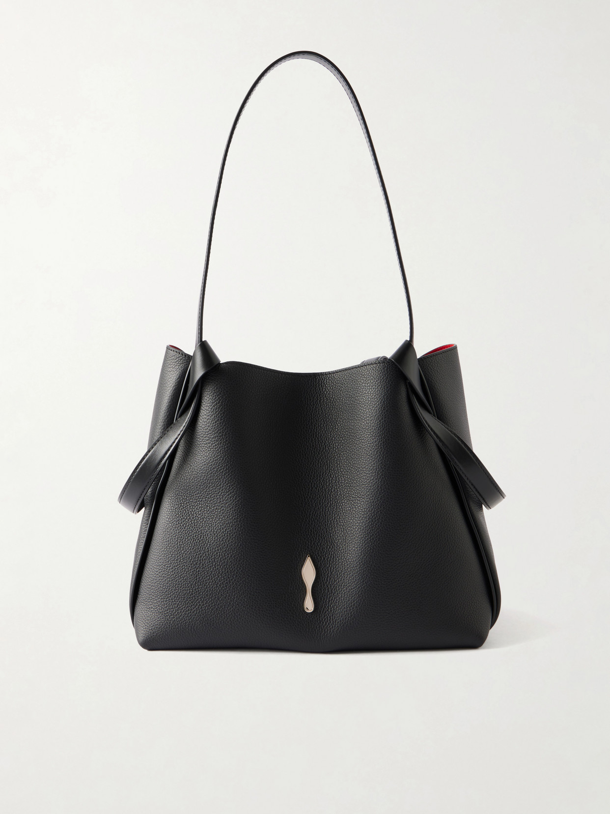 Christian Louboutin Bettina Small Embellished Leather Tote In Black