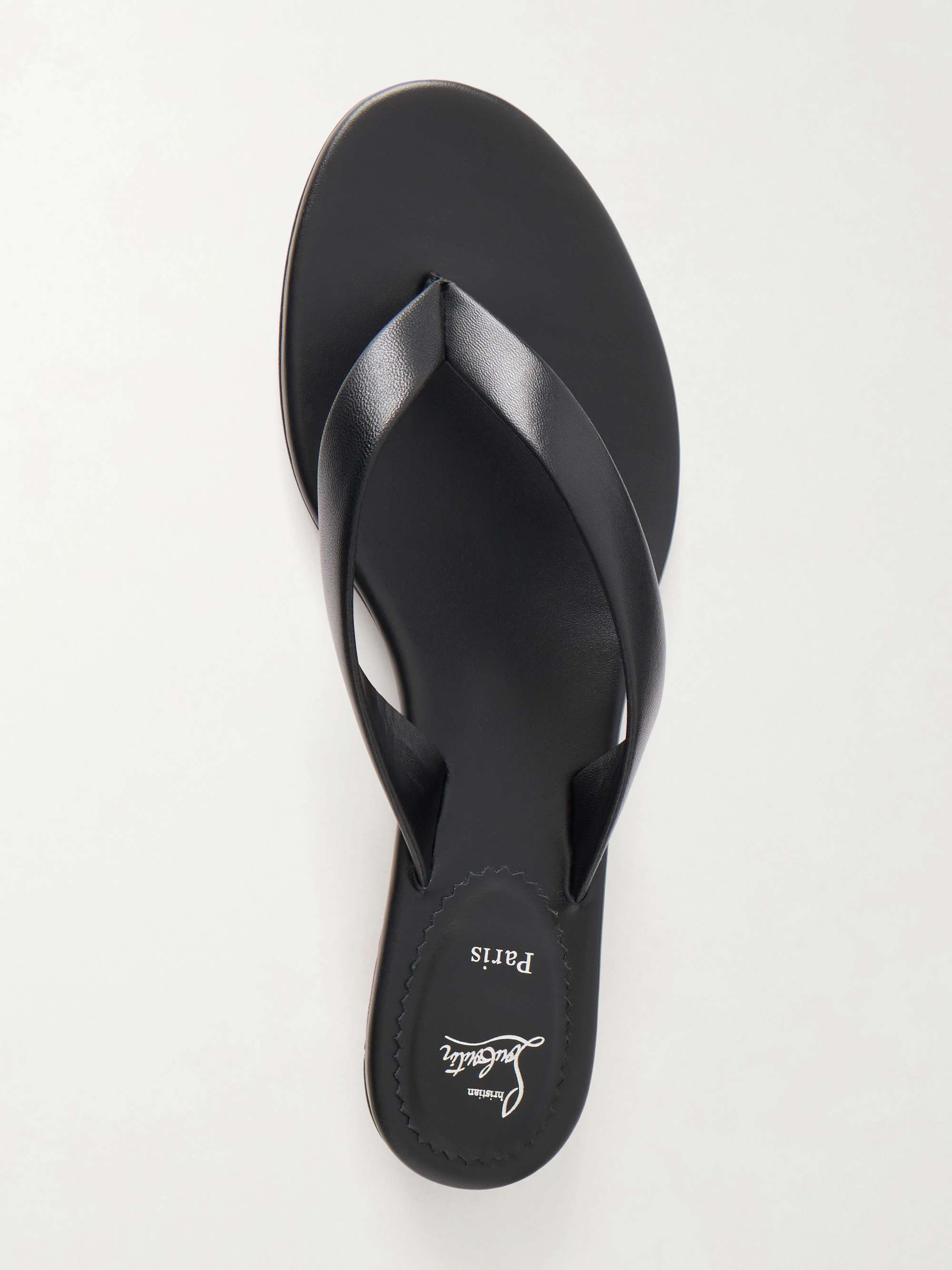 CHRISTIAN LOUBOUTIN Miss Z leather thong sandals | NET-A-PORTER