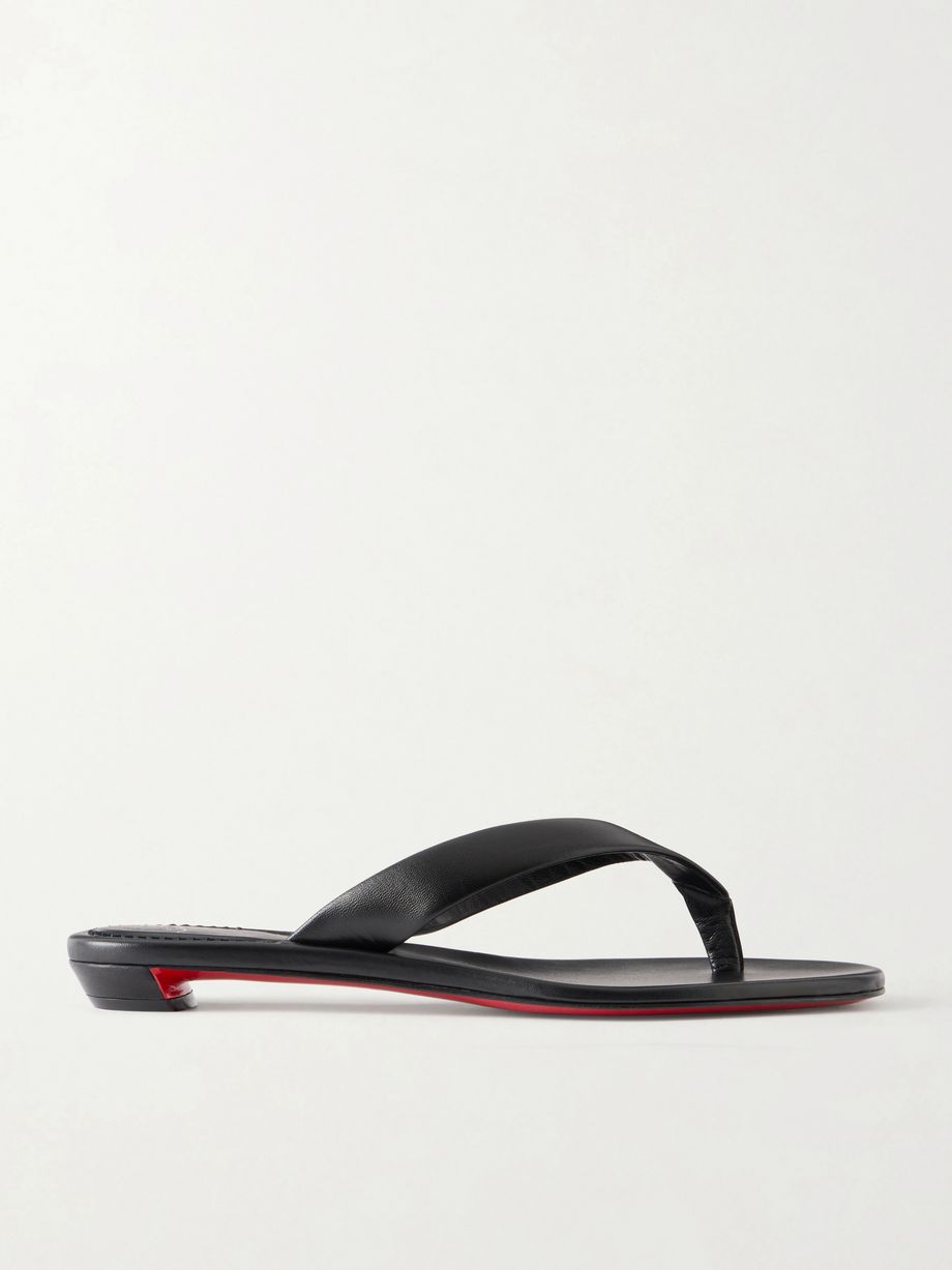 Miss Z metallic leather thong sandals