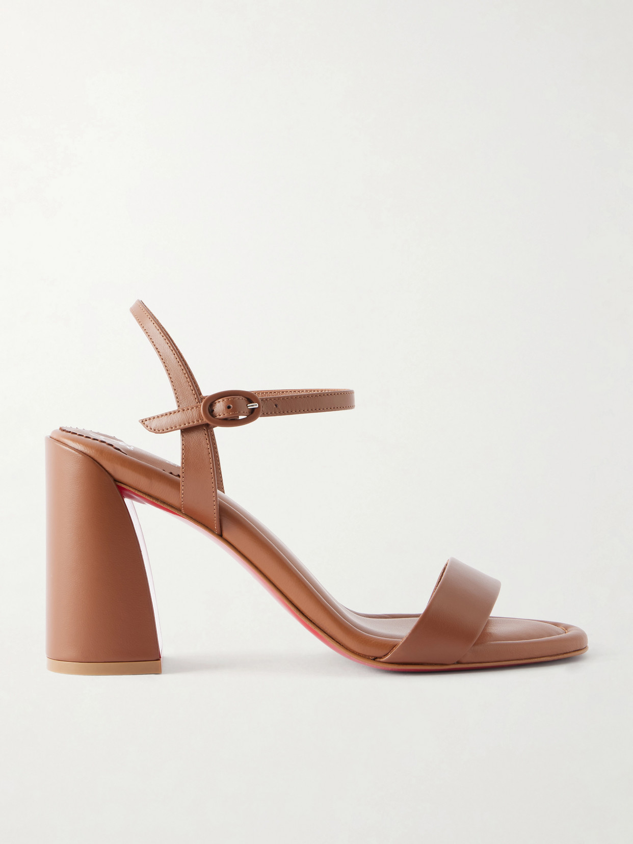 Christian Louboutin Jane 85 Leather Sandals In Brown