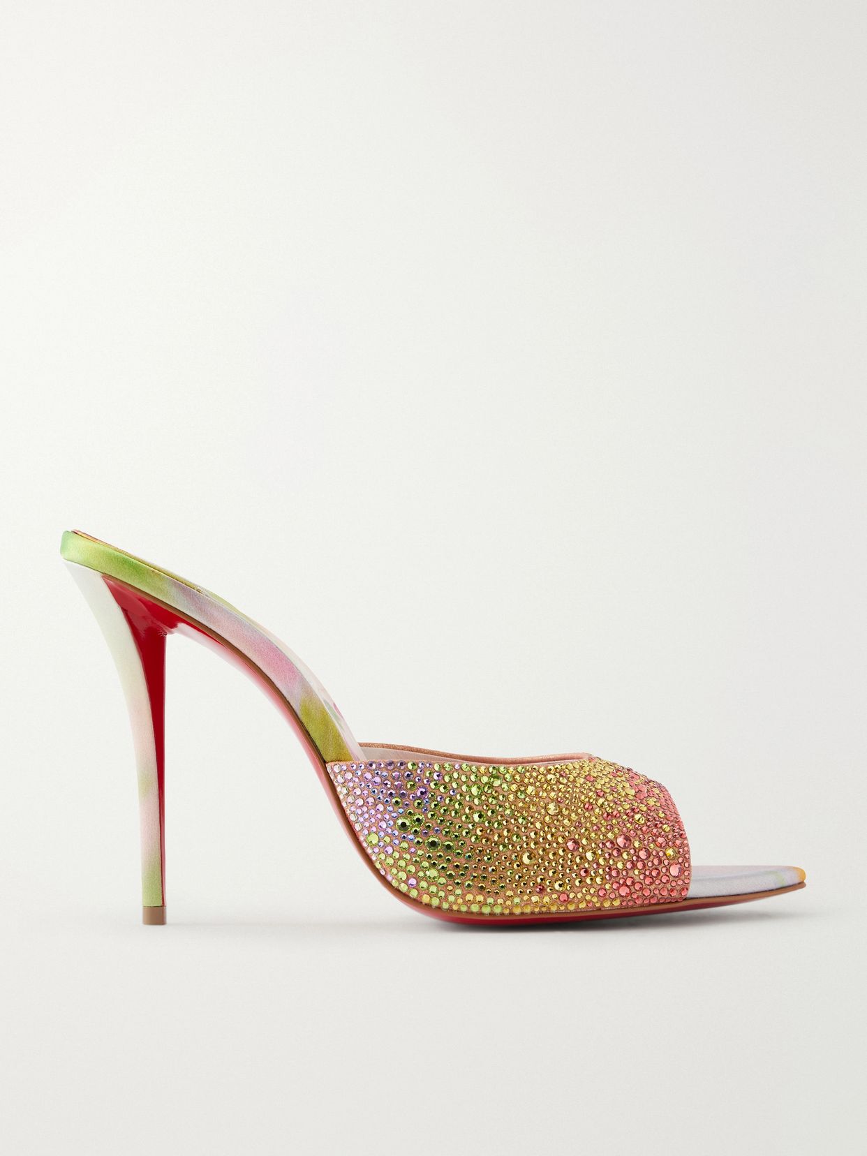 Miss Z 100 crystal-embellished satin mules