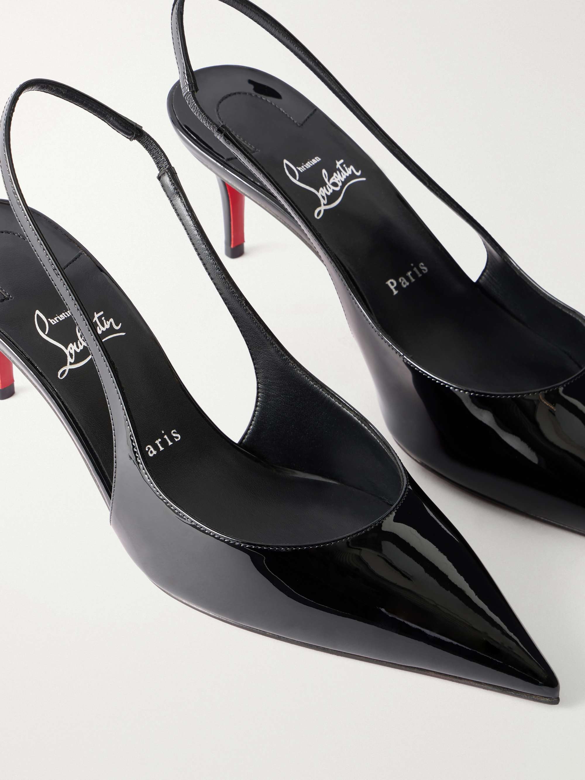 【ほぼ未使用】Christian Louboutin / Marie Jane Miss Jane - 55 mm Mary Janes pumps - Patent calf leather - Black