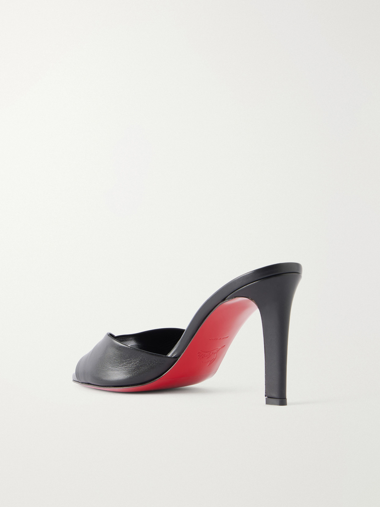 Christian Louboutin Fanny Slide Leather Heeled Mules 85 In Black