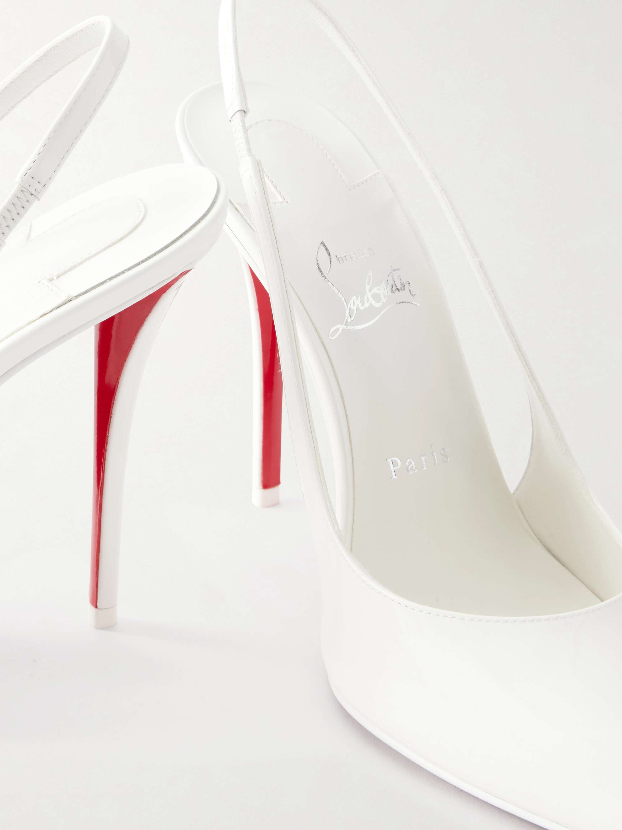 CHRISTIAN LOUBOUTIN Miss Z 100 patent-leather slingback pumps