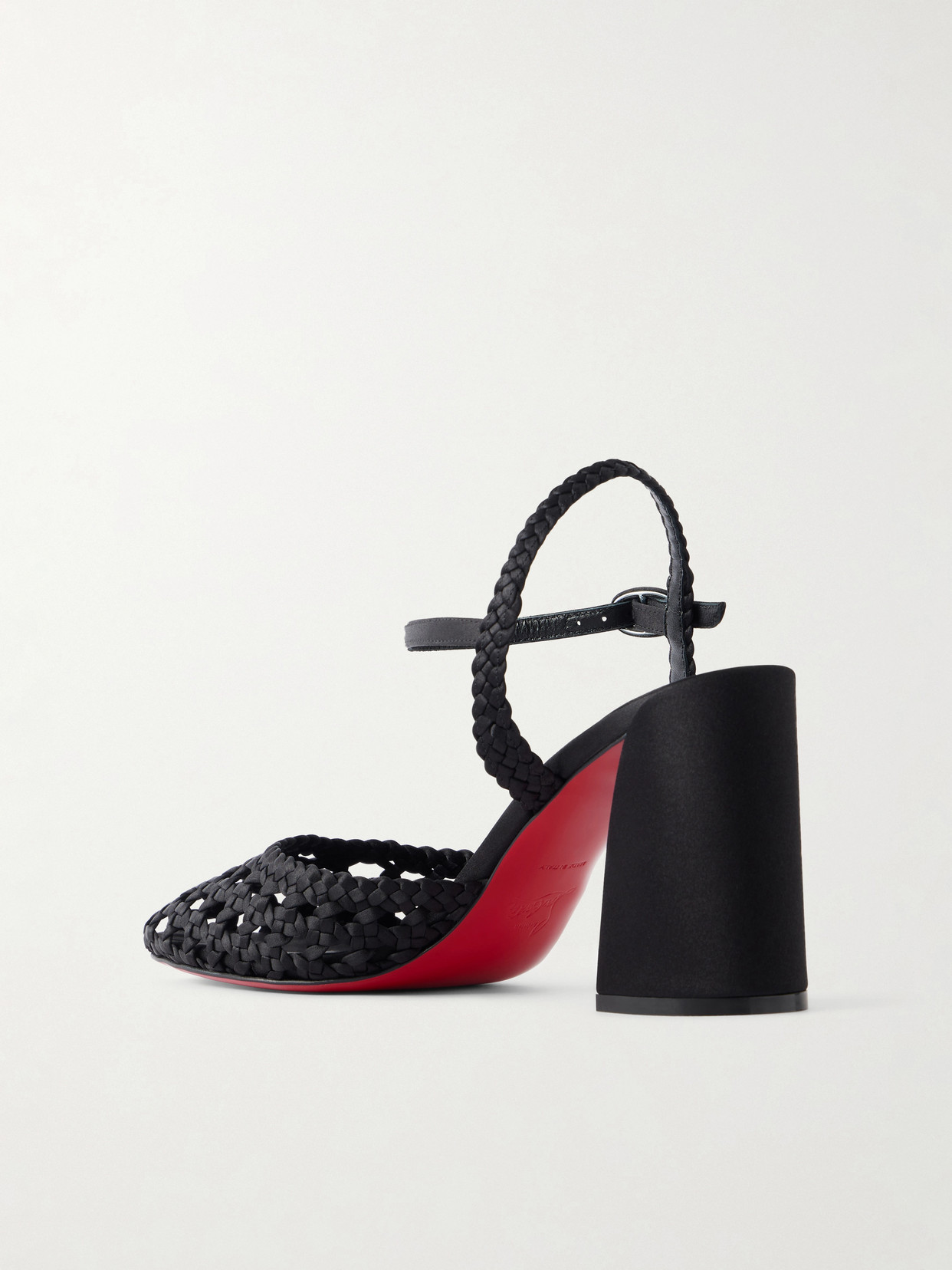 Christian Louboutin Jane Pump Nandina 85 Satin-crepe Pumps In Blue