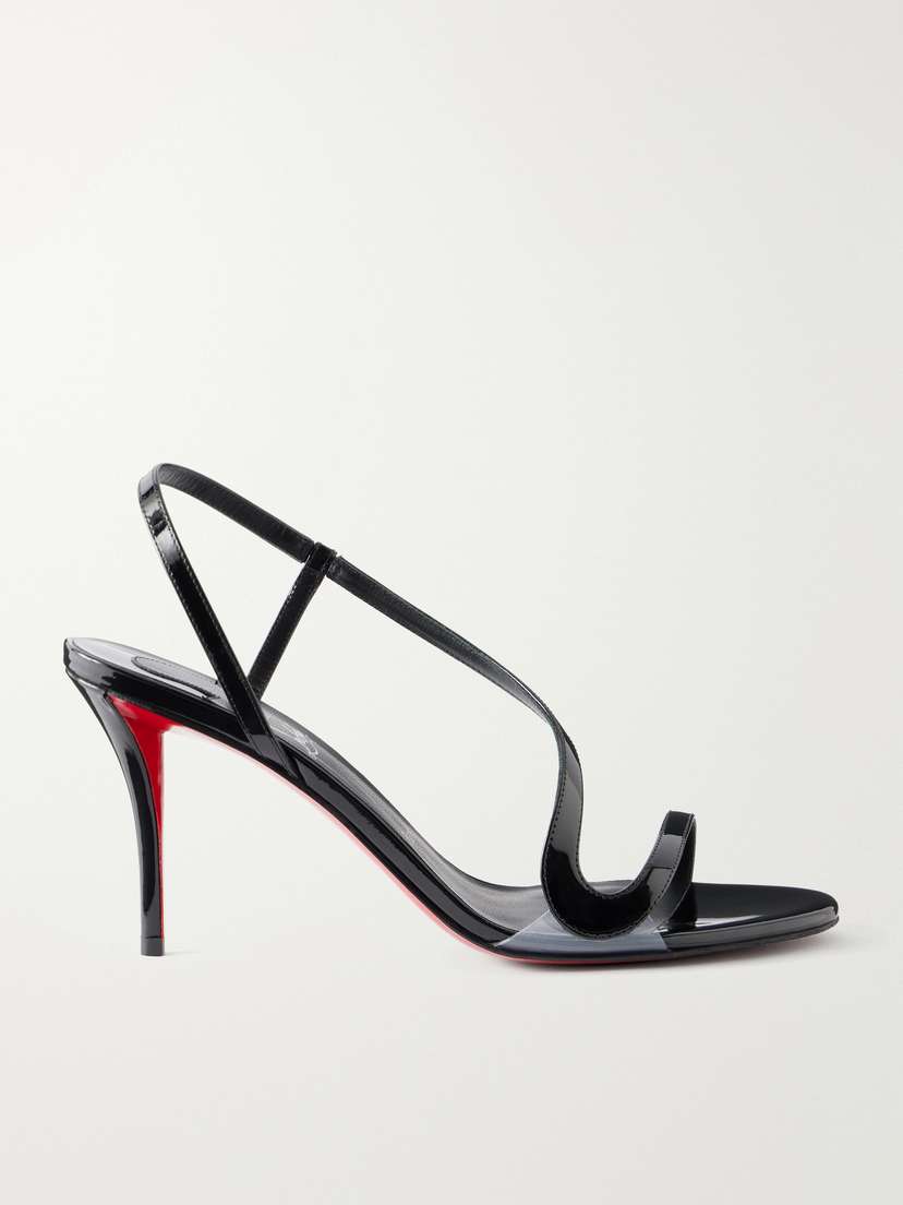 Christian Louboutin Rosa Z 80 Pvc-trimmed Patent-leather Sandals