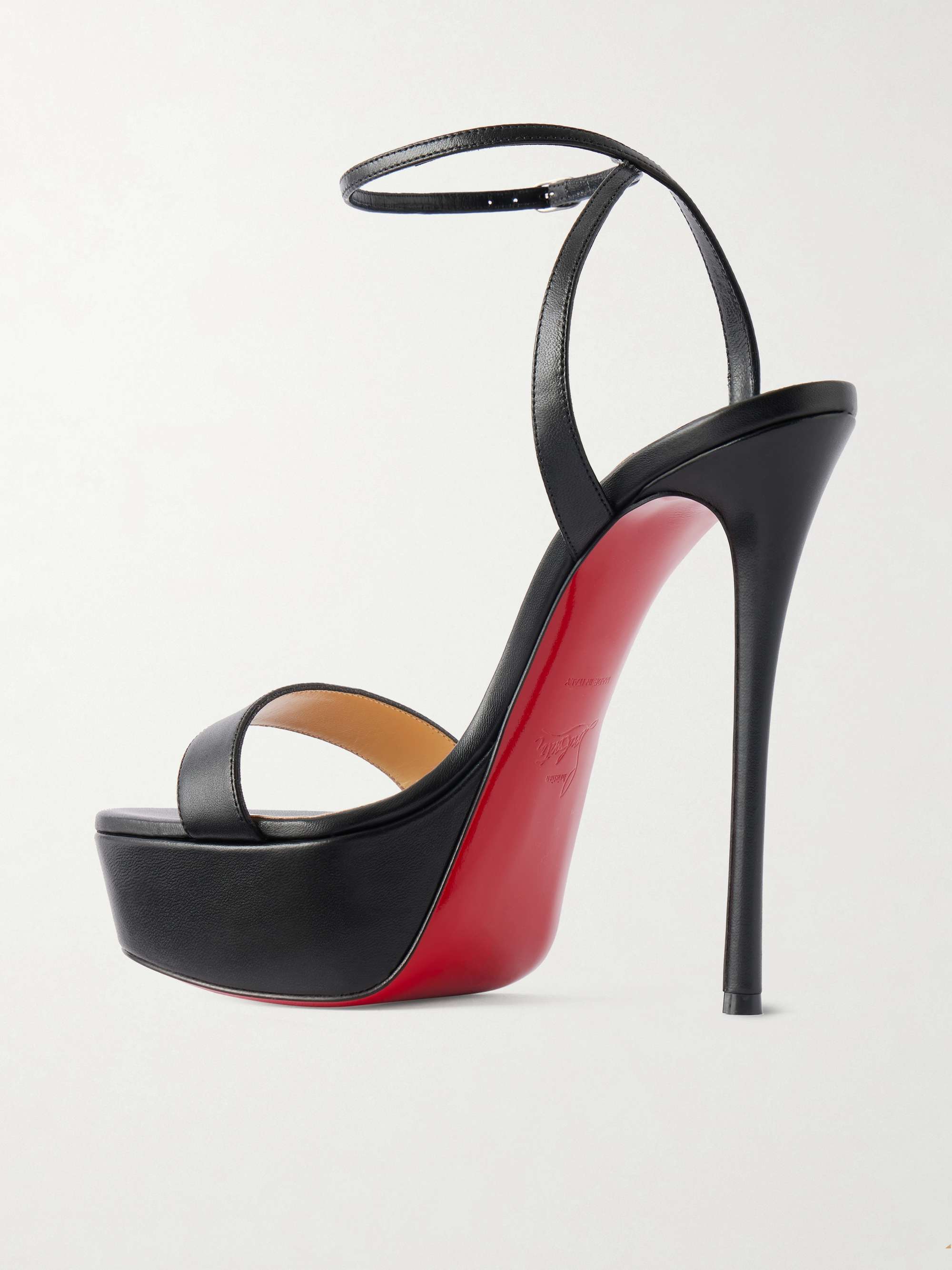 CHRISTIAN LOUBOUTIN Loubi Queen Alta 150 leather platform pumps