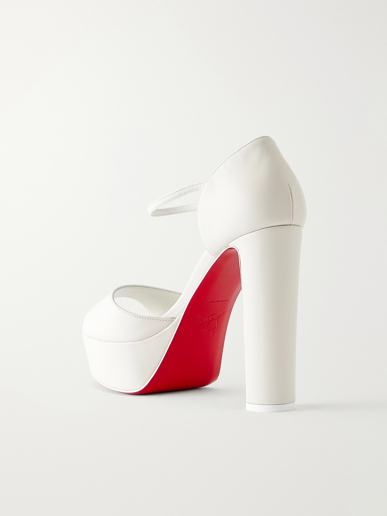 Christian Louboutin Sandaloo 130 Leather Platform Sandals In Animal Print