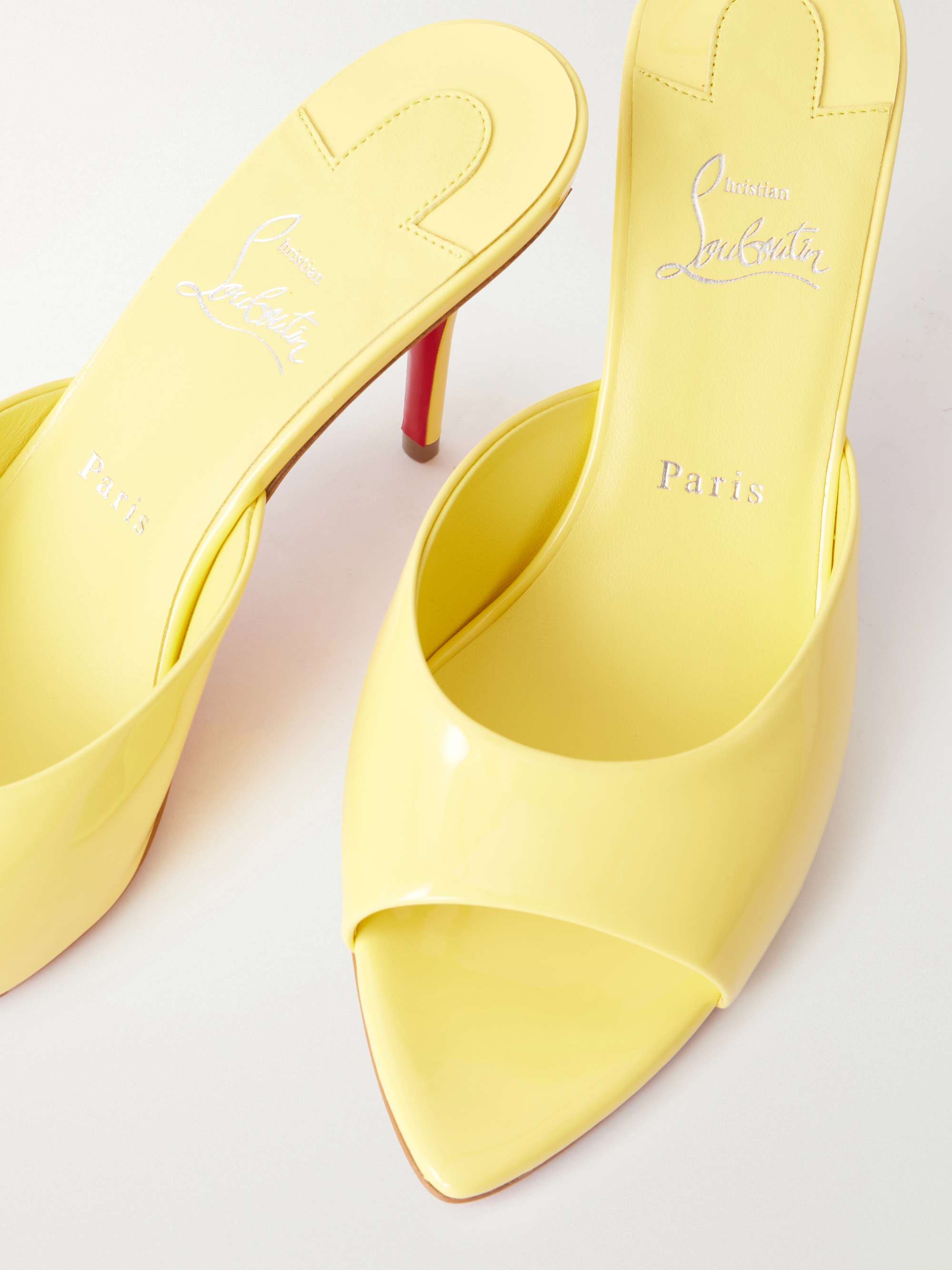 CHRISTIAN LOUBOUTIN Miss Z 80 leather mules | NET-A-PORTER