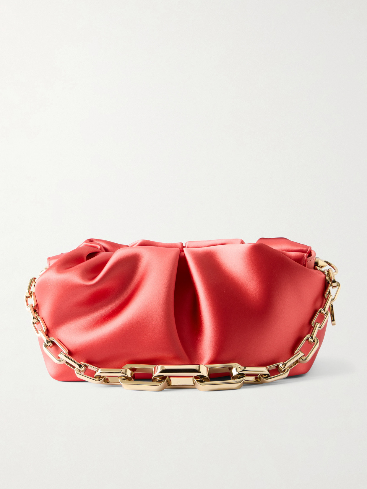 Christian Louboutin Eva Small Satin Clutch In Red