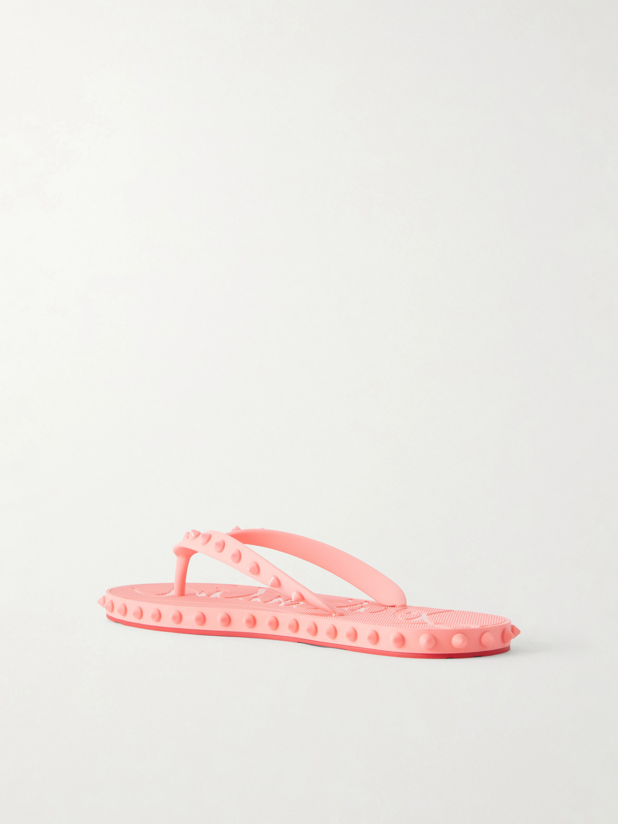 Christian Louboutin Super Loubi Flip Spiked Thong Sandals In Pink