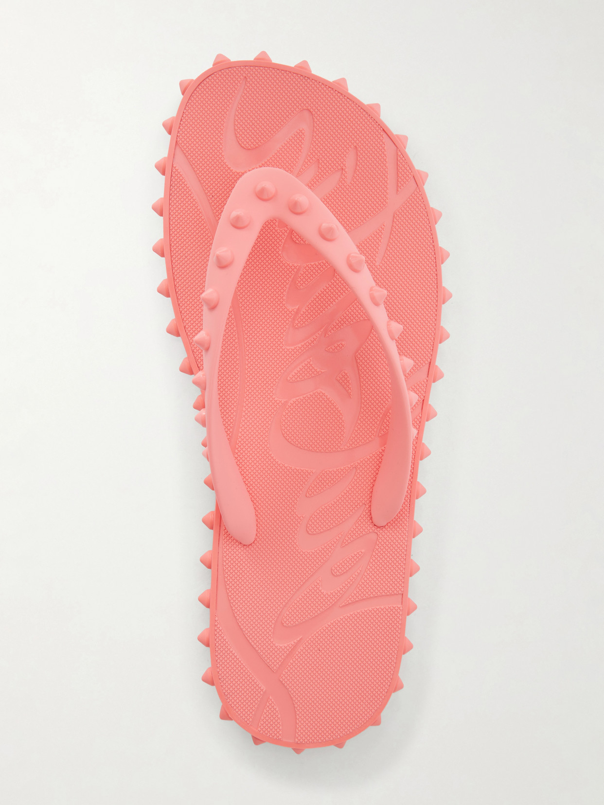 Christian Louboutin Super Loubi Flip Spiked Thong Sandals In Pink