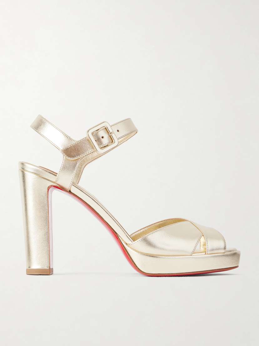 Christian Louboutin Cora 100 Leather Platform Sandals