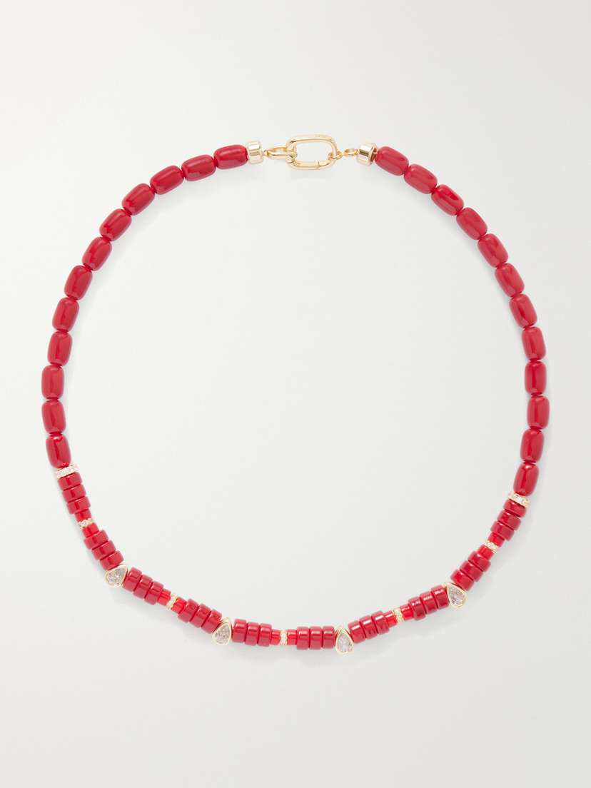 Martha Calvo Alba Gold-plated Glass Necklace