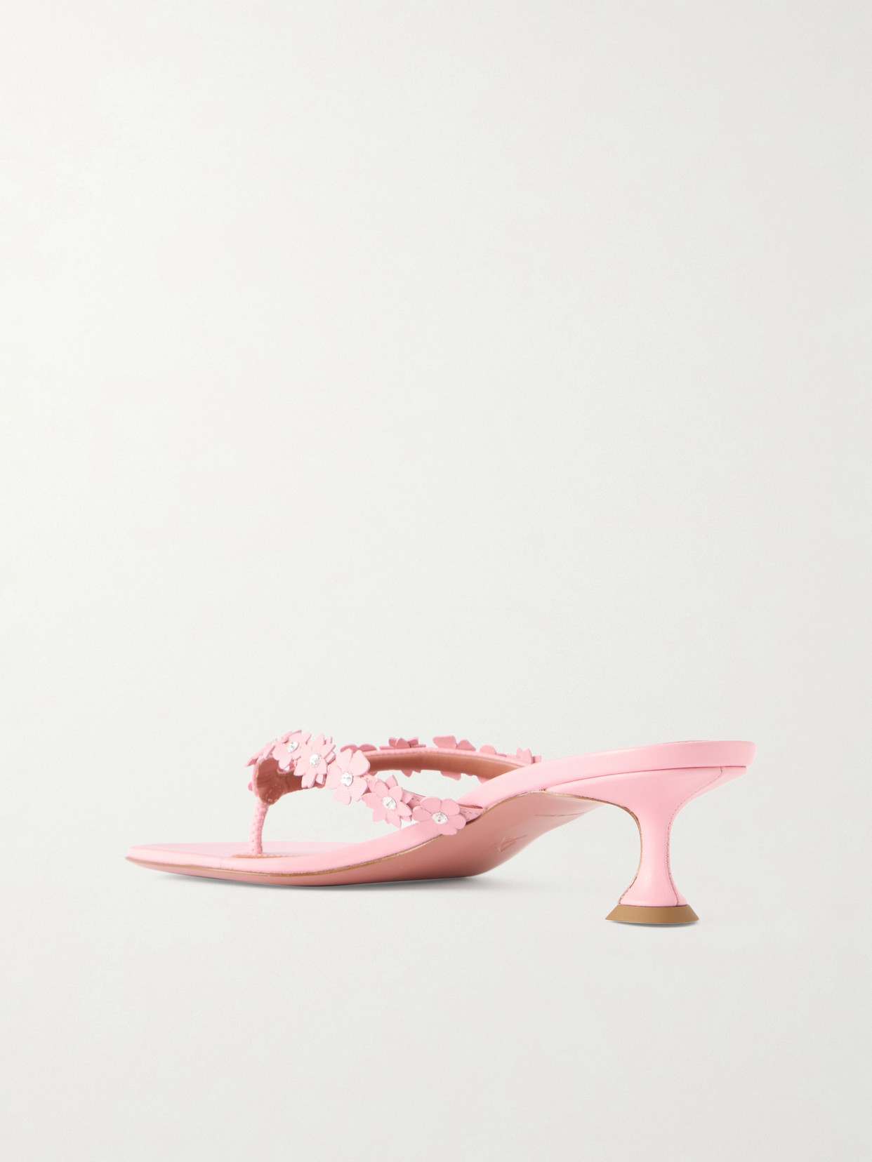 Janis 45 Crystal-Embellished Leather Thong Sandals