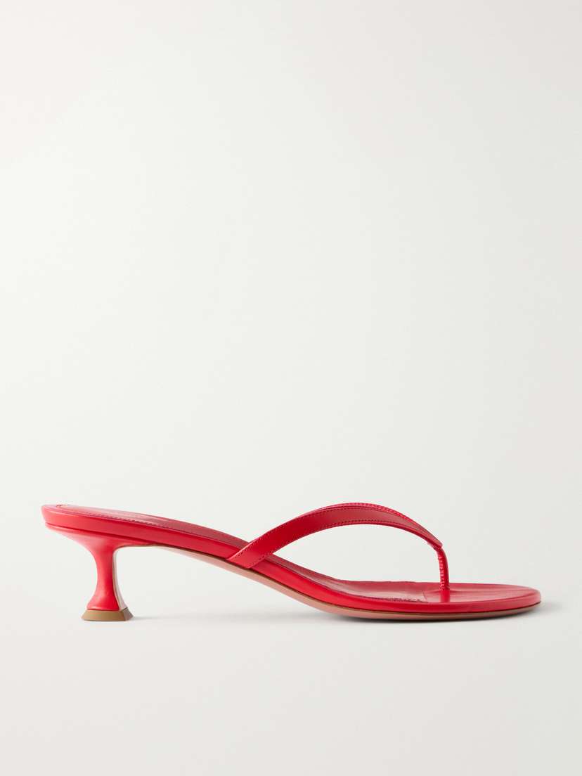Amina Muaddi Juliette 45 Leather Sandals