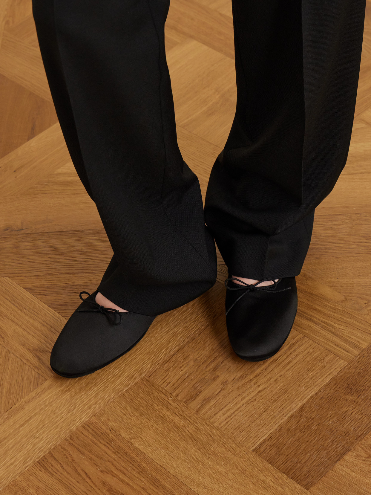 Satin Ballet Flats