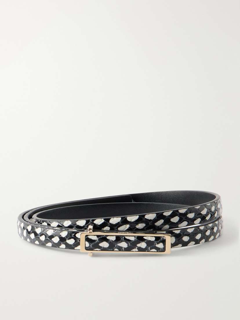 Tom Ford Snake-effect Leather Belt