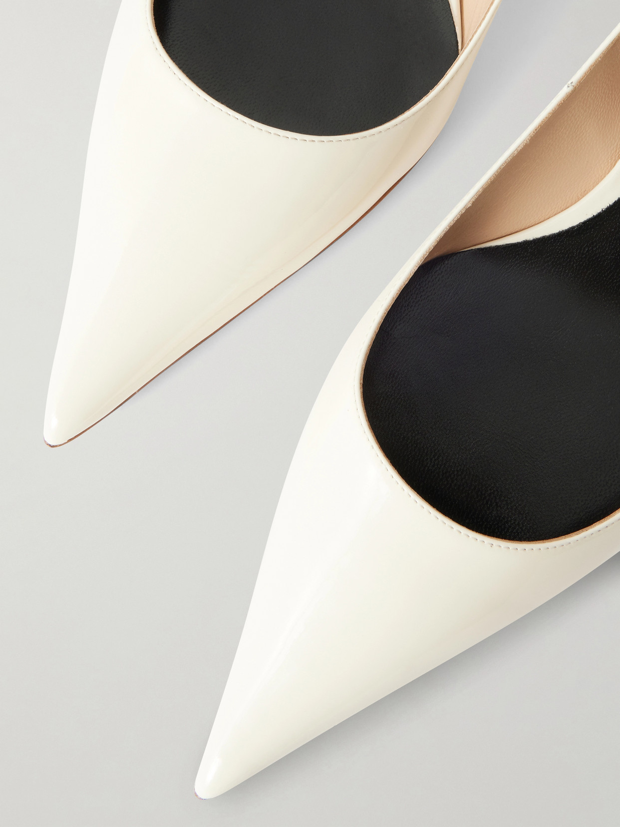 Patent-Leather Point-Toe Ballet Flats