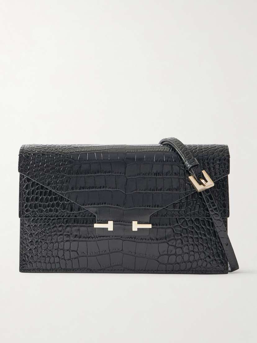 Tom Ford Croc-effect Patent-leather Shoulder Bag