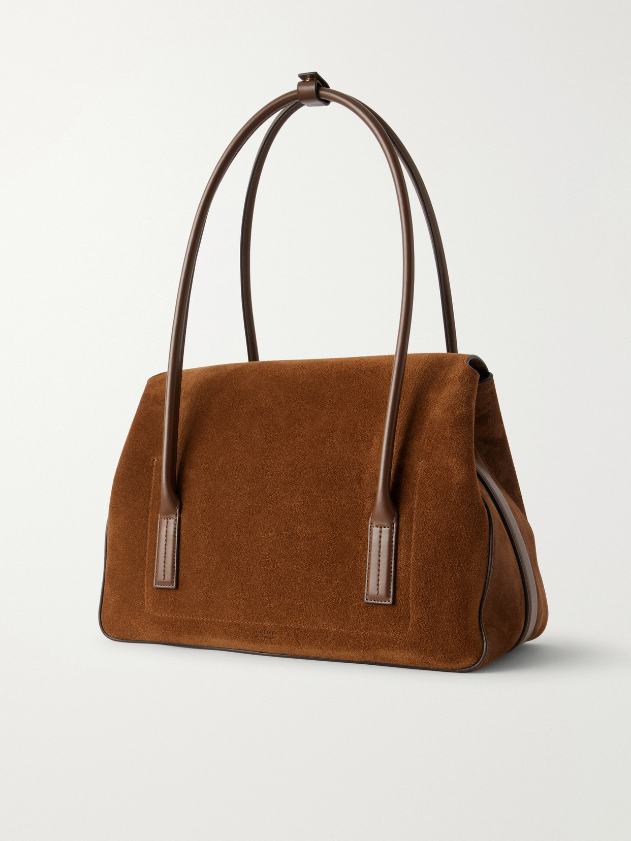 Tom Ford Medium Eclipse Suede Shoulder Bag In Brown