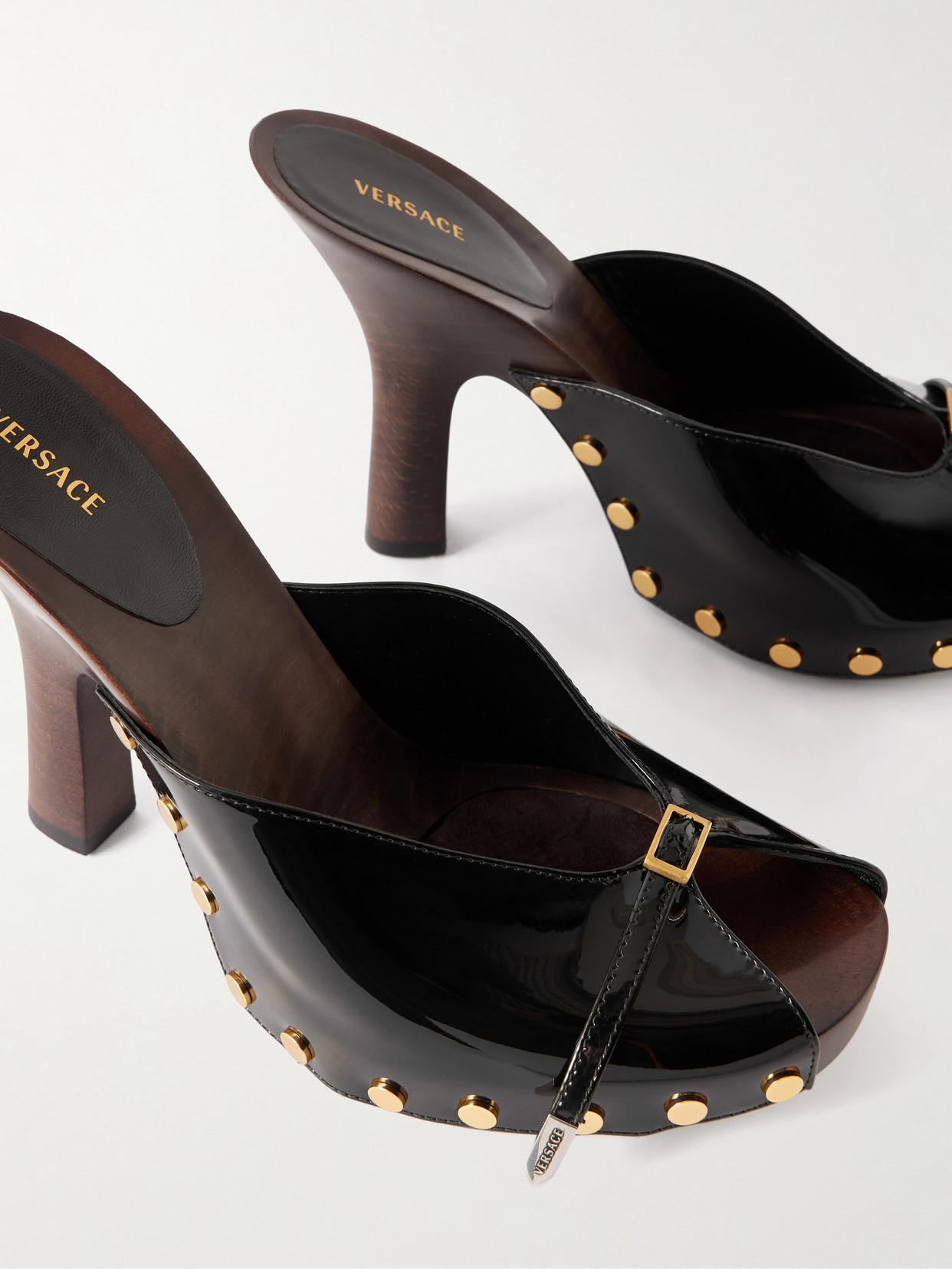 Sassi Patent-Leather Clogs