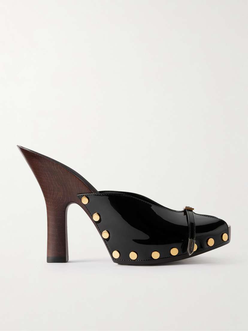 Versace Sassi Patent-leather Clogs