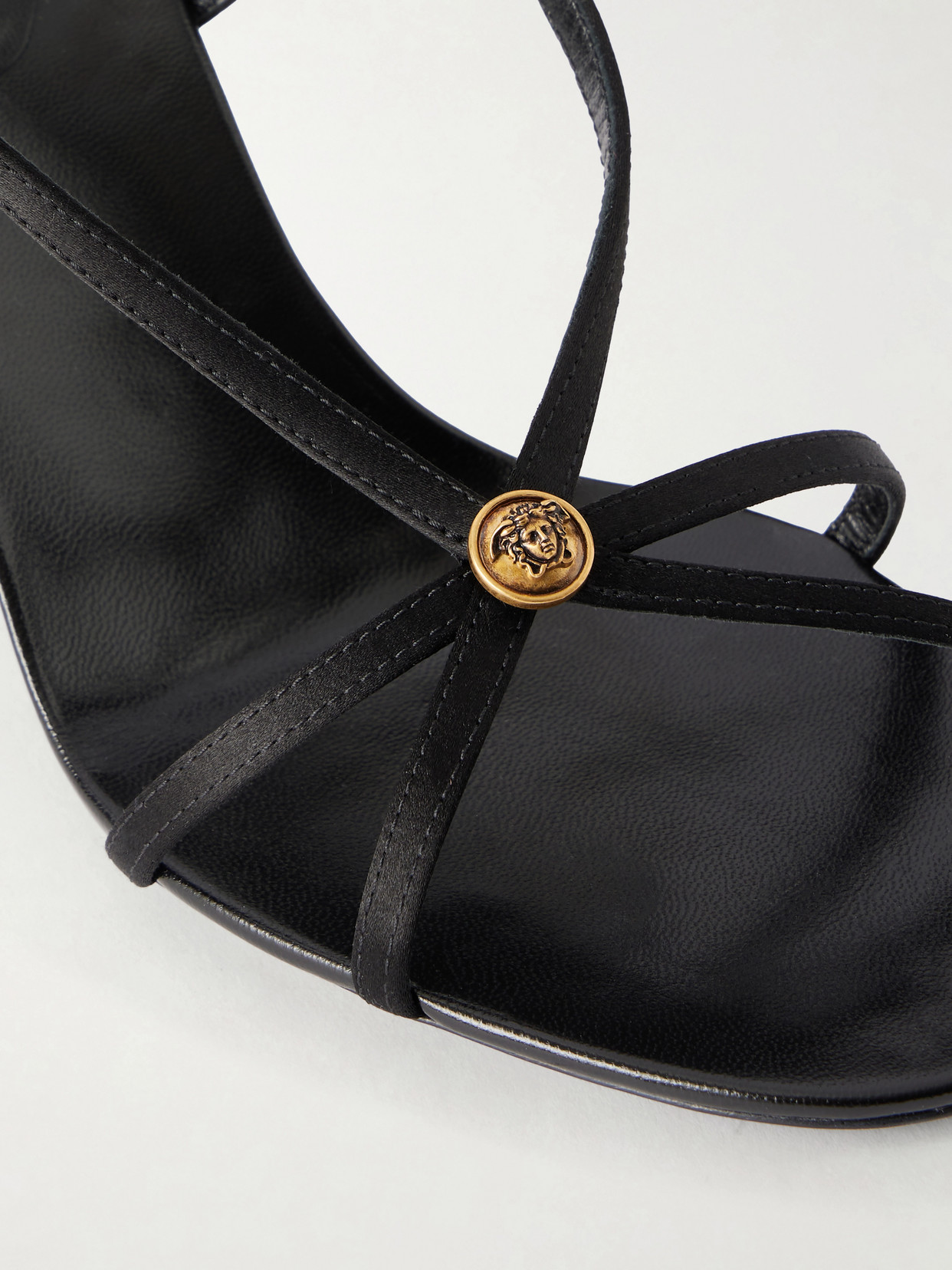 80 Satin Logo-Embellished Sandals