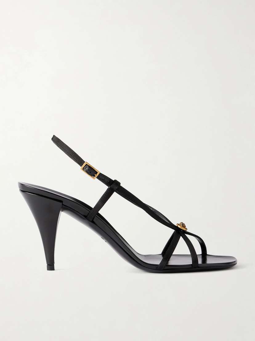 Versace 80 Satin Logo-embellished Sandals