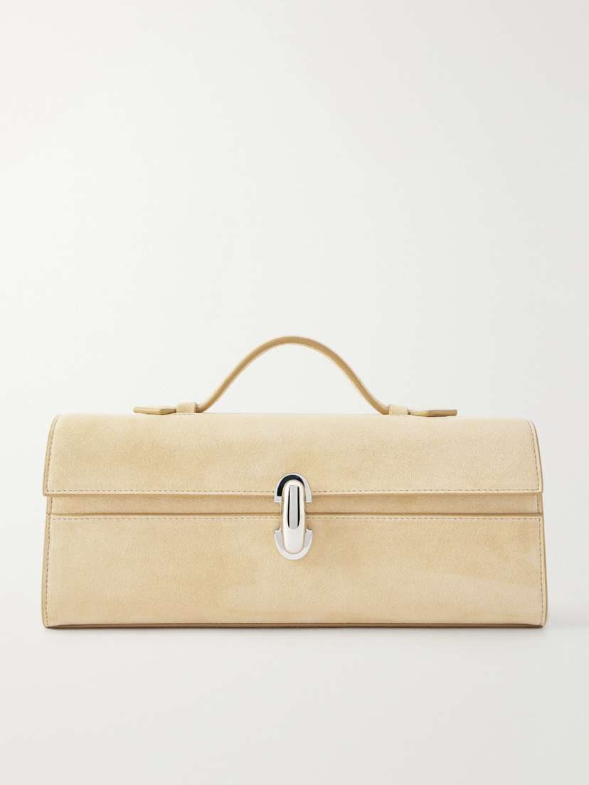 Savette Slim Symmetry Suede Tote
