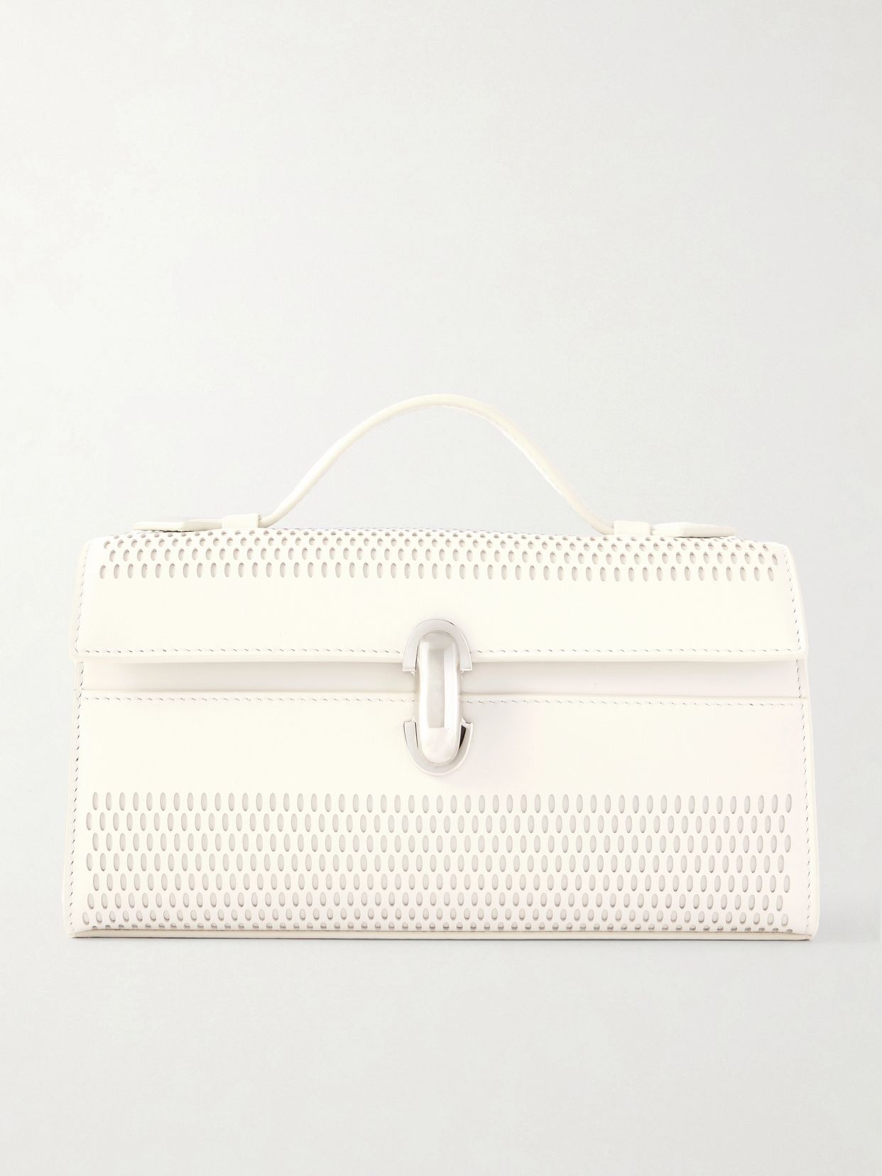 Savette Symmetry laser-cut leather clutch