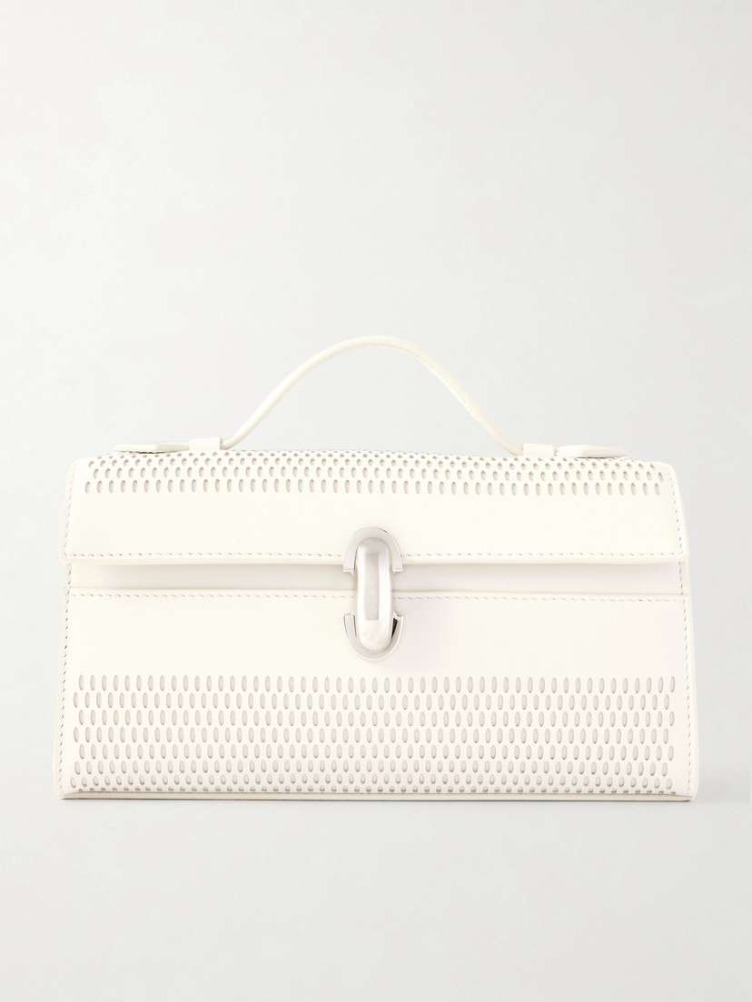 Savette Symmetry Laser-cut Leather Clutch