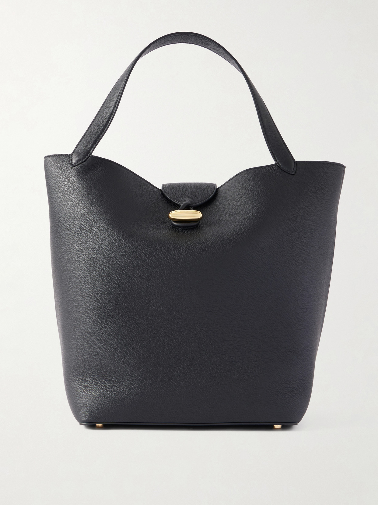 Savette The Anello Leather Tote In Black