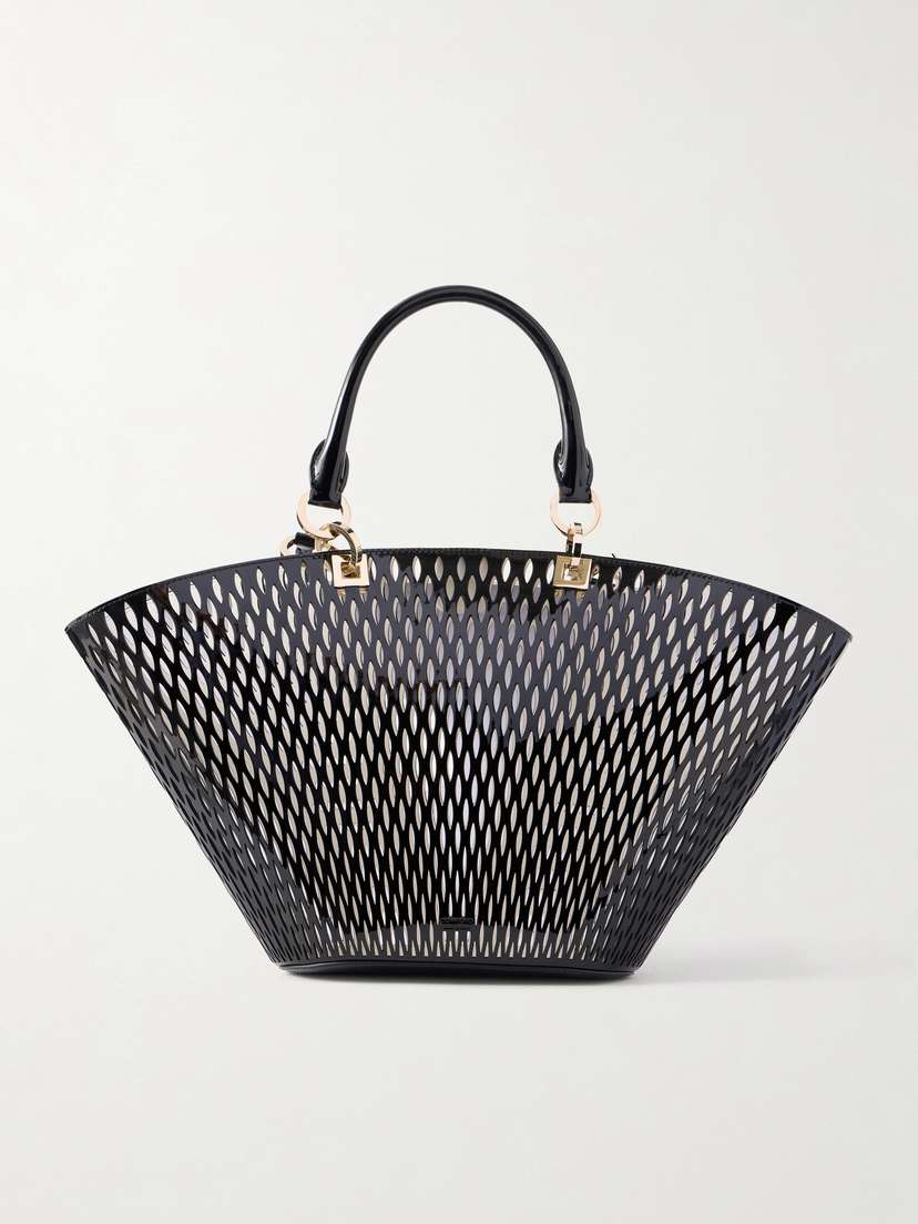 Tom Ford Medium Panier Laser-cut Patent-leather Tote Bag