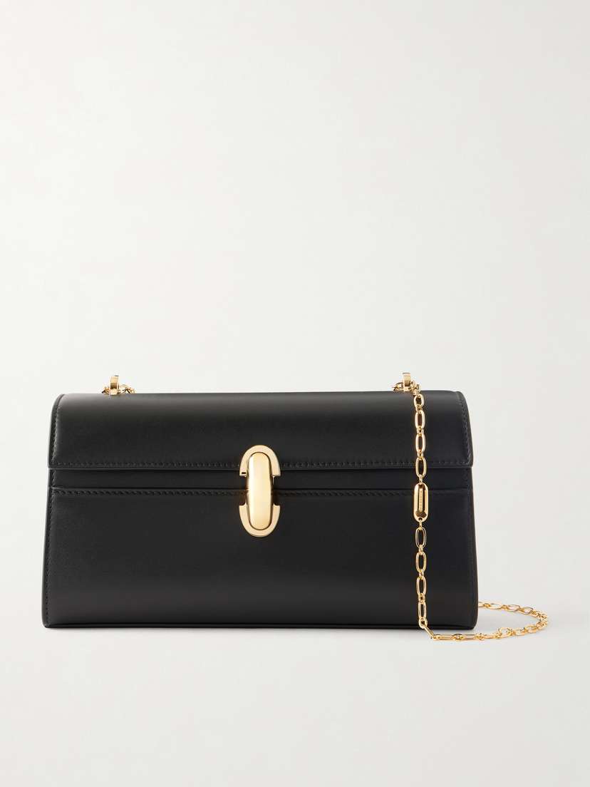 Savette Chain Symmetry Pochette Leather Shoulder Bag