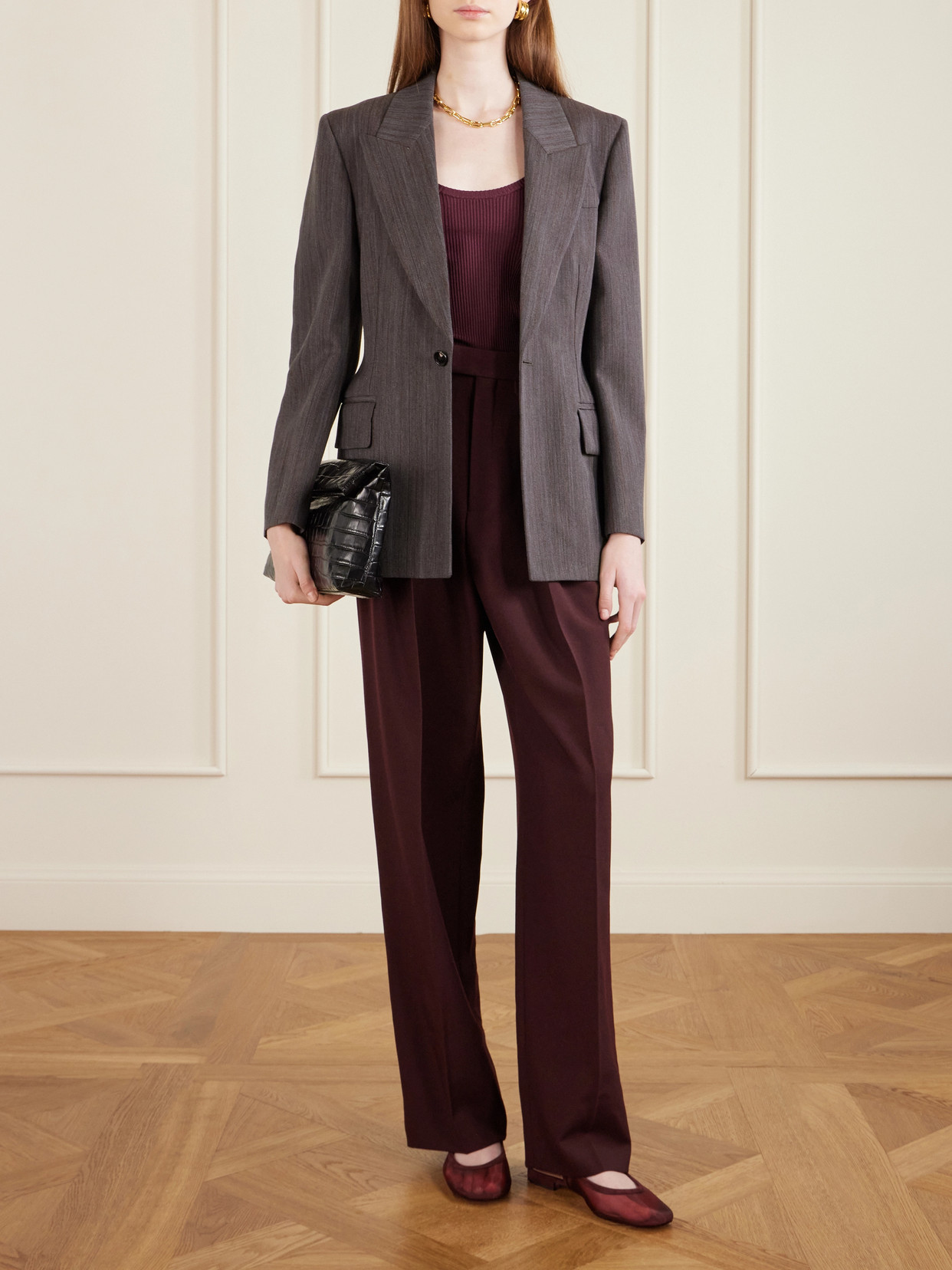 Gianvito Rossi Suede-trimmed Mesh Slingback Flats In Red