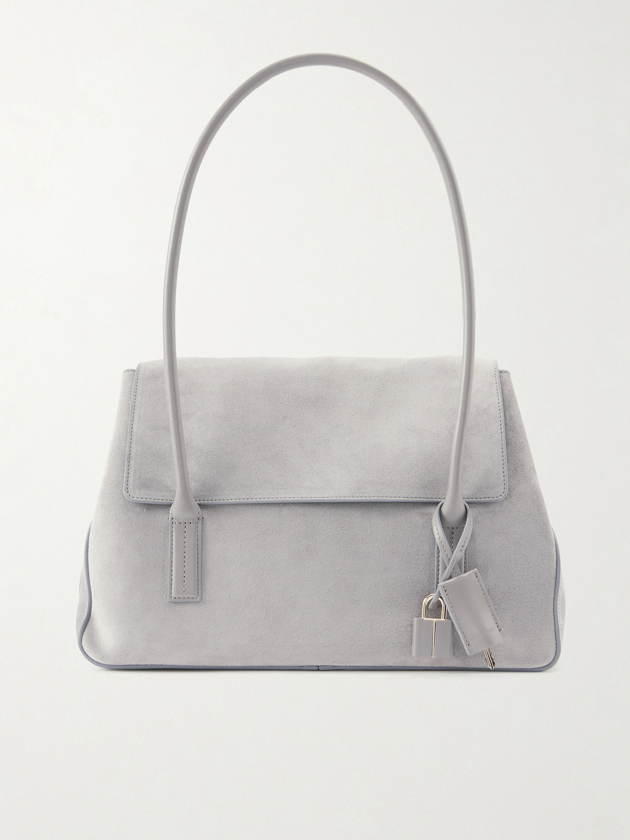 Tom Ford Suede Shoulder Bag In Gray