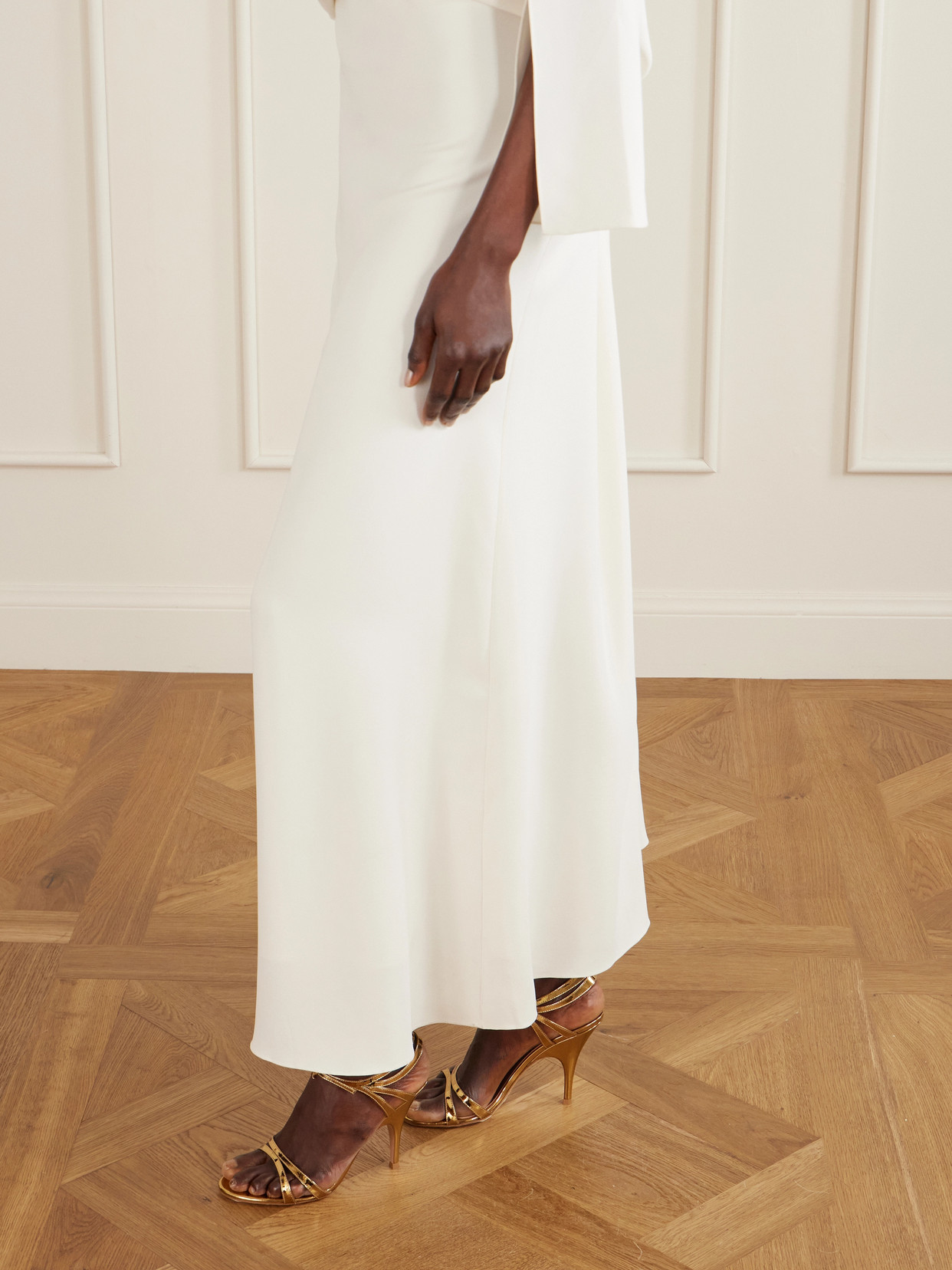 95 Mirrored-Leather Sandals