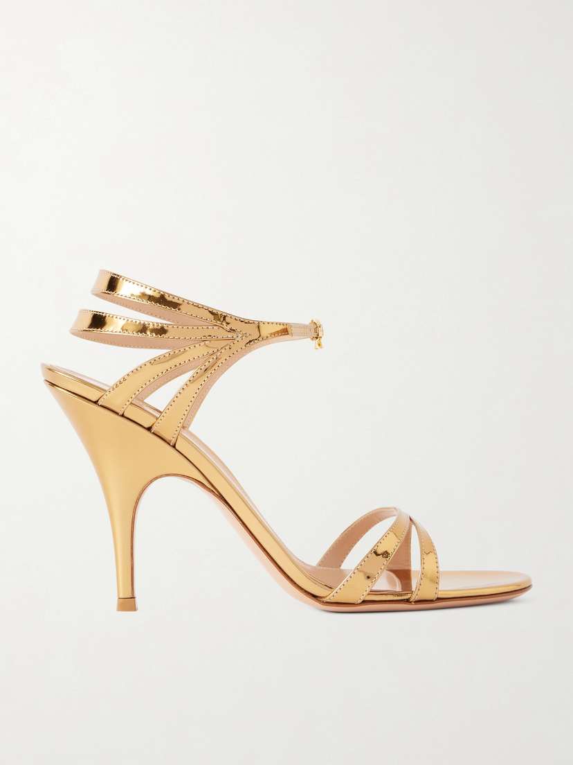 Gianvito Rossi 95 Mirrored-leather Sandals