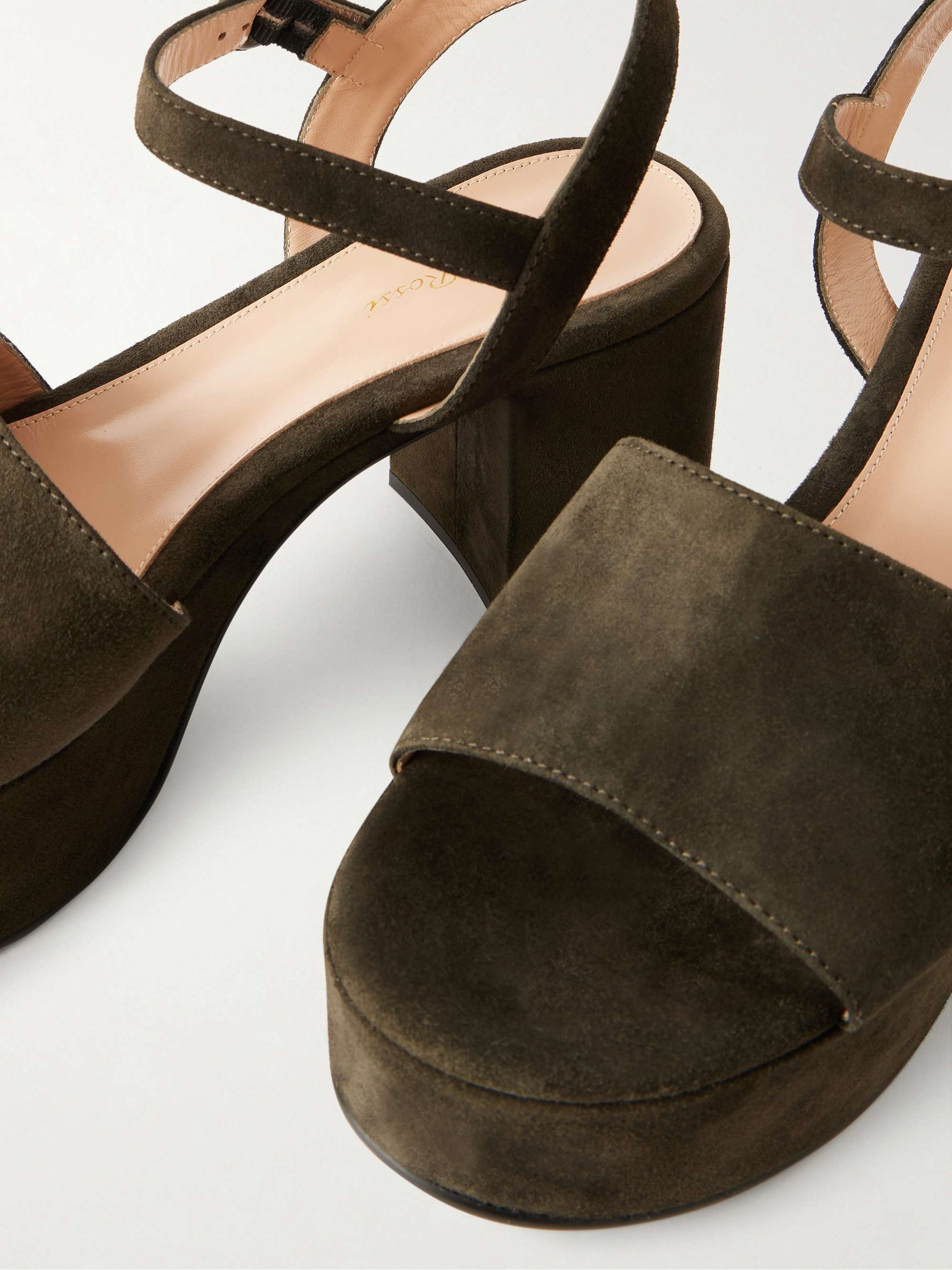 GIANVITO ROSSI Carol 35 suede platform sandals | NET-A-PORTER
