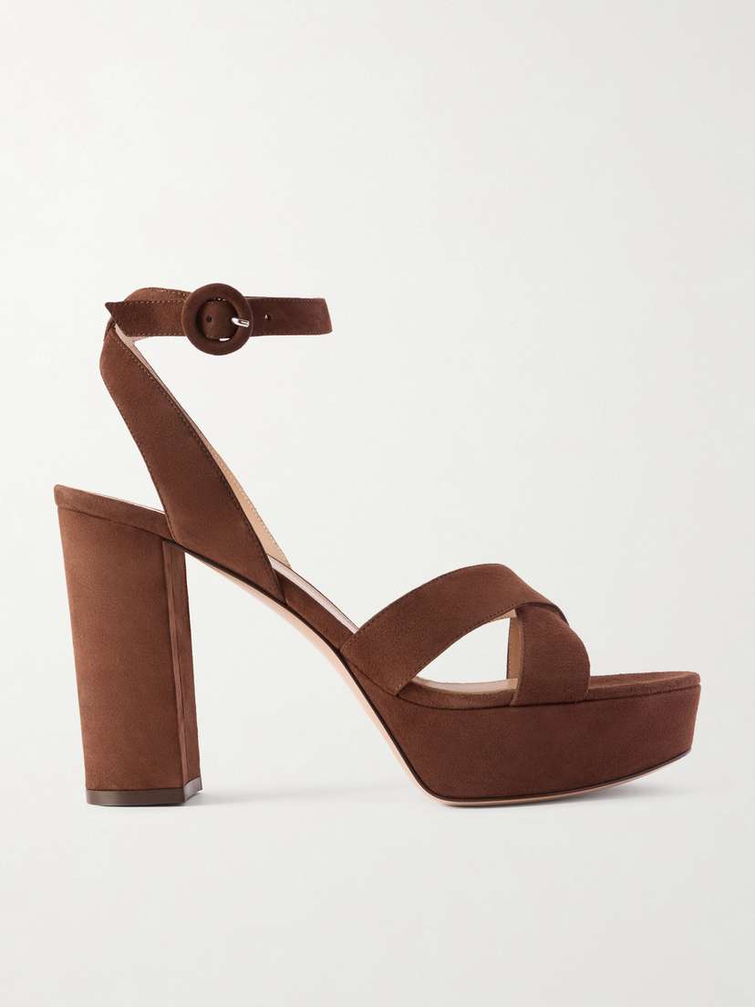 Gianvito Rossi Sabrina Suede Platform Sandals
