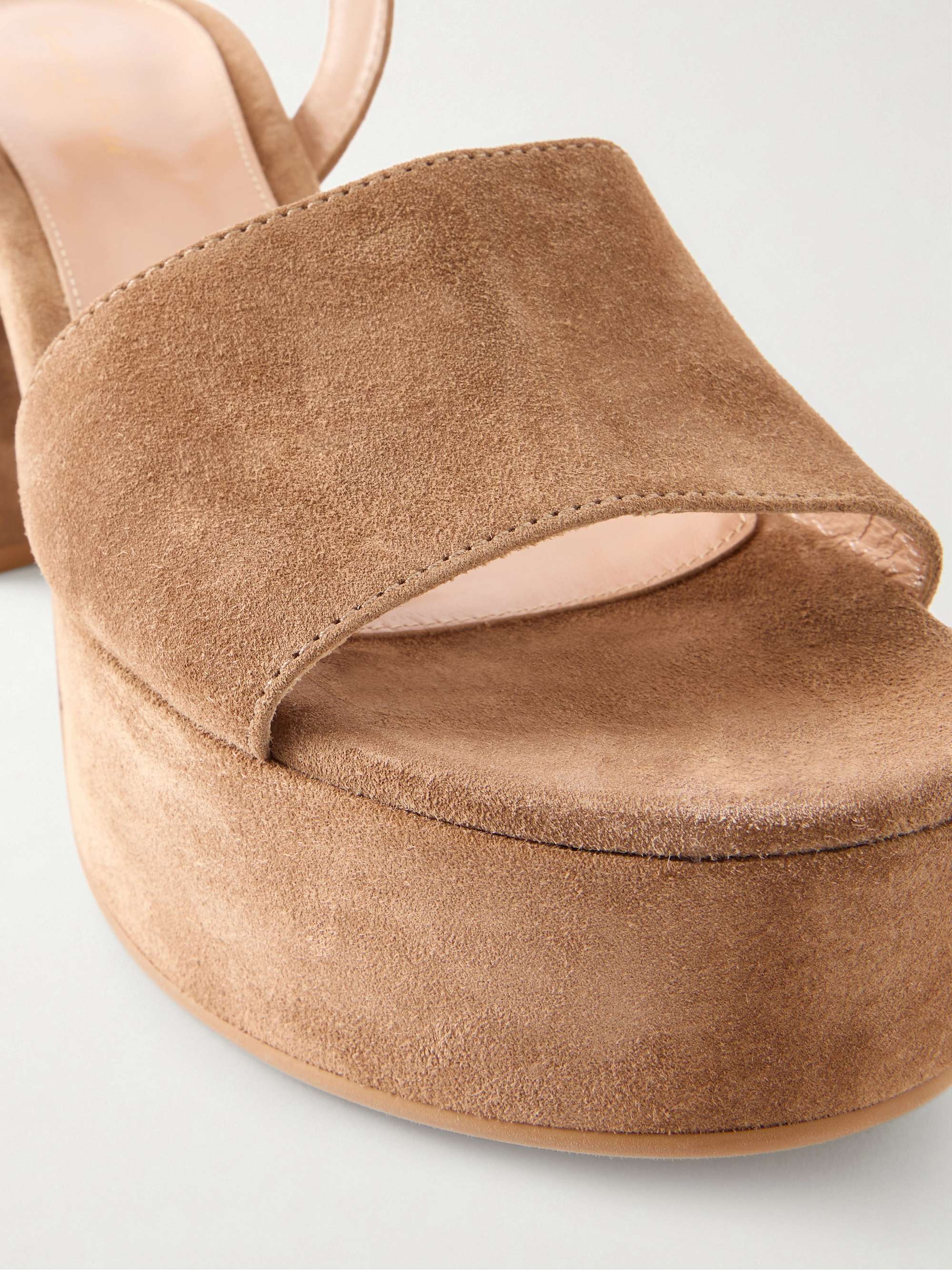 GIANVITO ROSSI Carol 35 suede platform sandals | NET-A-PORTER