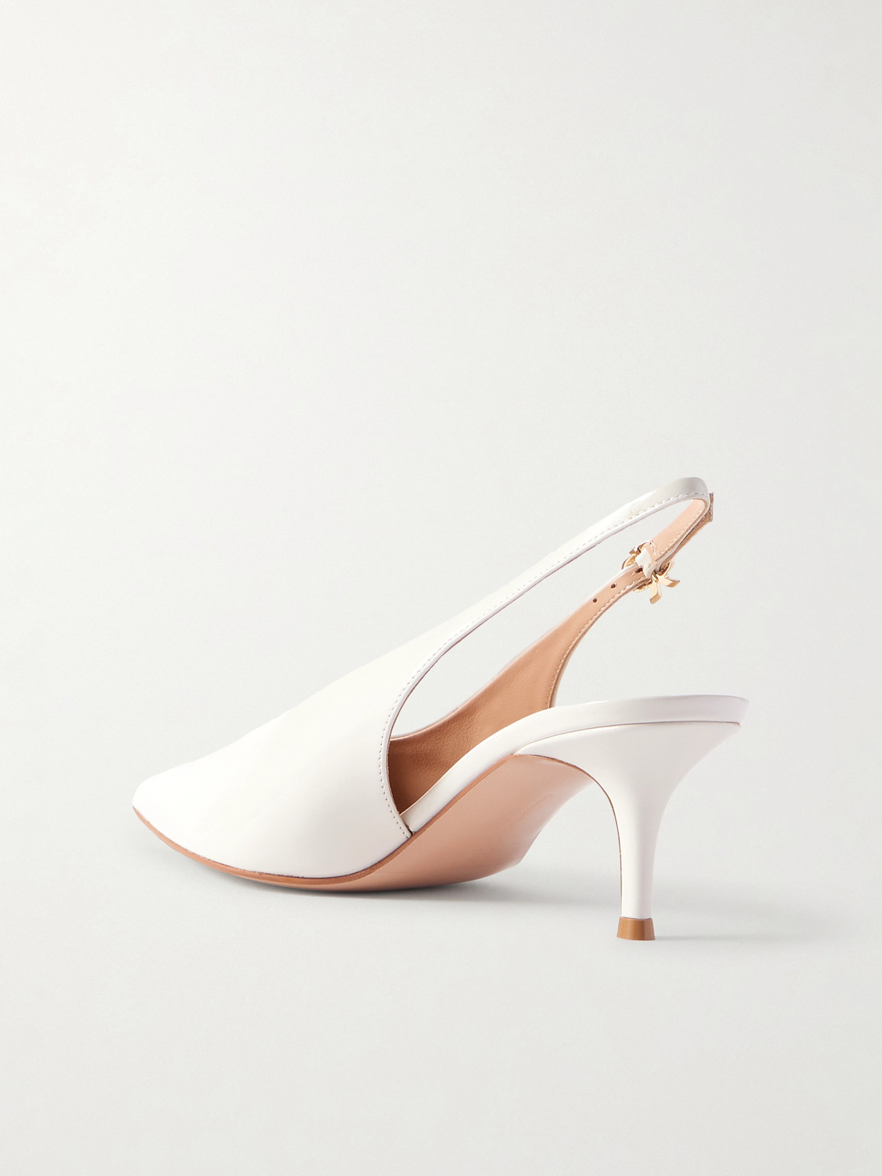 Robbie 55 Polished-Leather Slingback