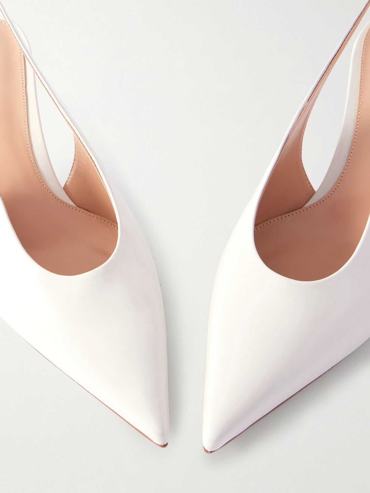Robbie 55 Polished-Leather Slingback