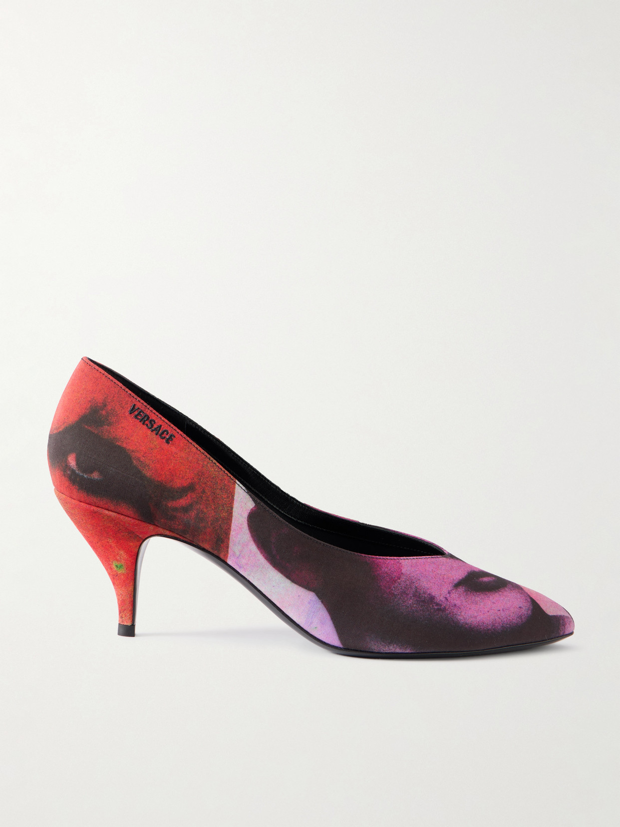 Versace Tina Silk Faille 65 Pumps In Multi