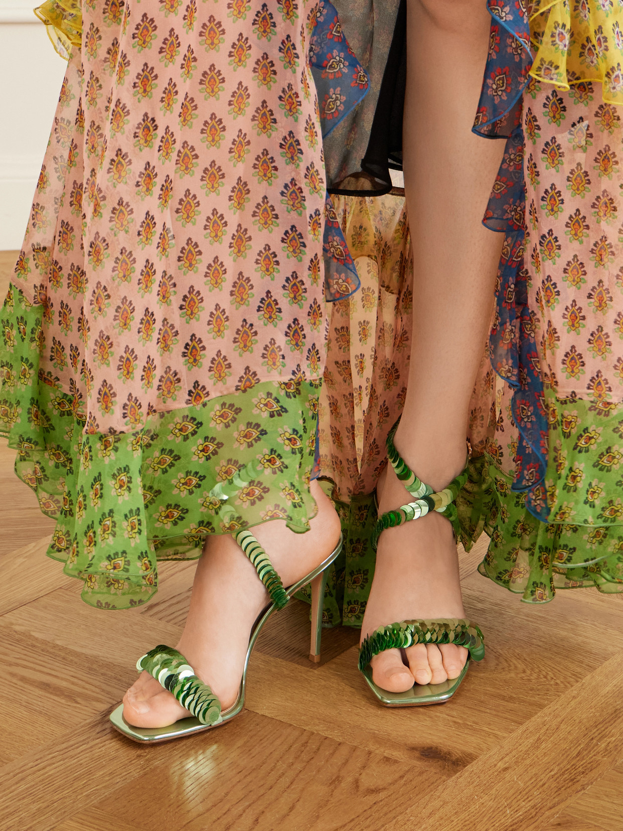 95 Sequin-Embellished Sandals