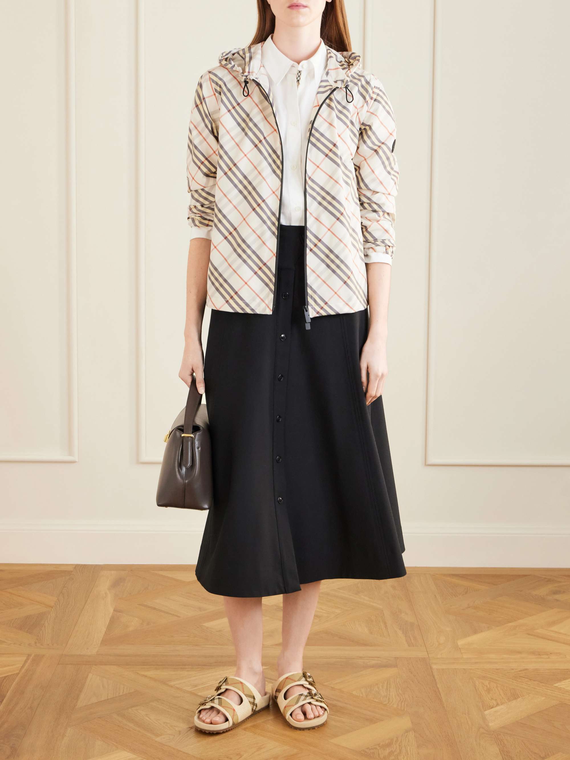 BURBERRYアンサンブル Burberry Reversible Check Wool-Silk Scarf | Saks Fifth Avenue