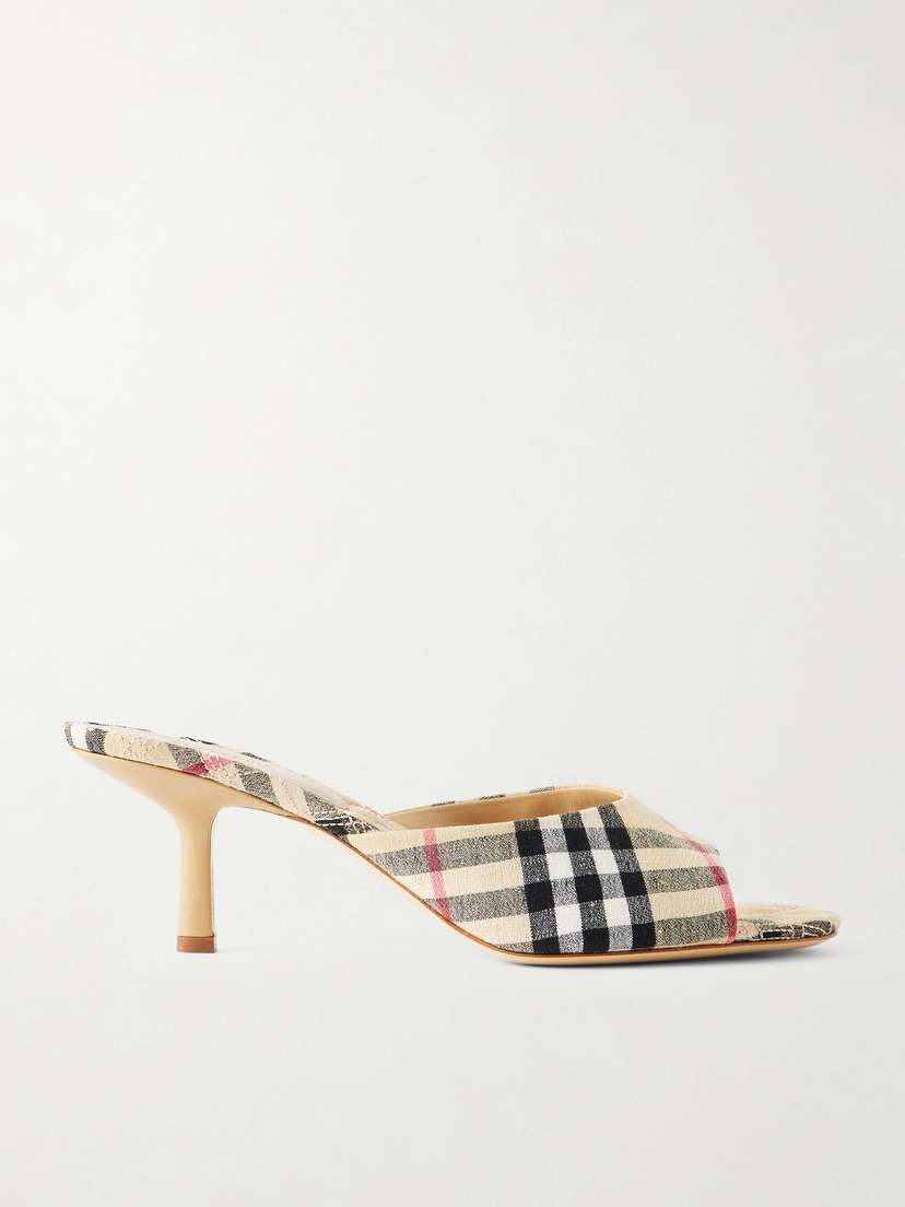 Burberry Checked Canvas Mules
