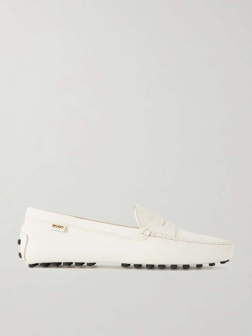 Tod's Gommino Textured-leather Loafers